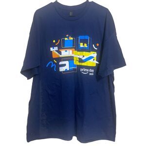 Amazon Prime Day 2025 T-Shirt 2XL Blue Gildan Heavy Cotton NEW No Tags